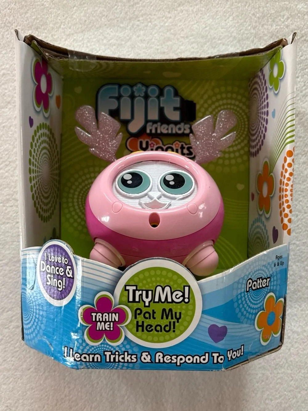 Y2K Vintage Fijit Friends Yippits Figure Pink Patter NWT